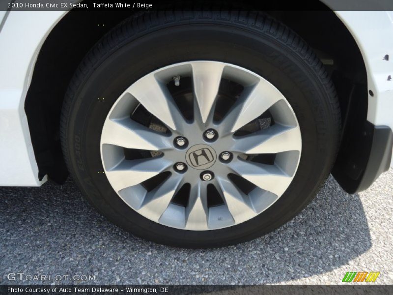 Taffeta White / Beige 2010 Honda Civic EX Sedan