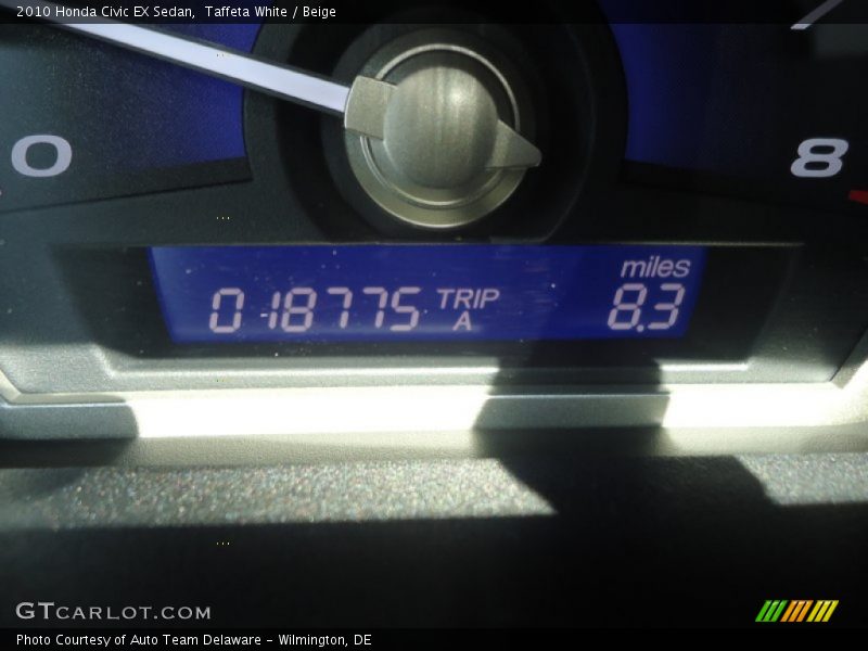 Taffeta White / Beige 2010 Honda Civic EX Sedan