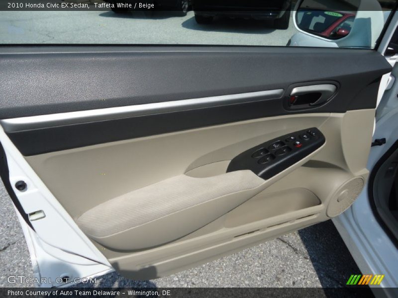 Taffeta White / Beige 2010 Honda Civic EX Sedan