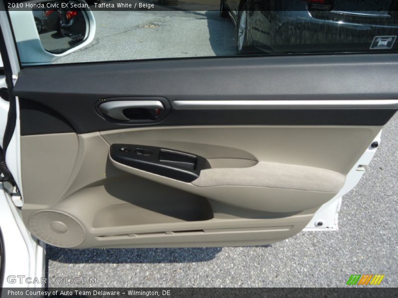 Taffeta White / Beige 2010 Honda Civic EX Sedan