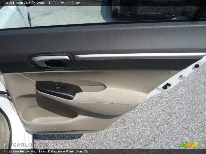 Taffeta White / Beige 2010 Honda Civic EX Sedan