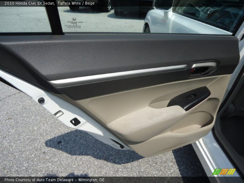 Taffeta White / Beige 2010 Honda Civic EX Sedan