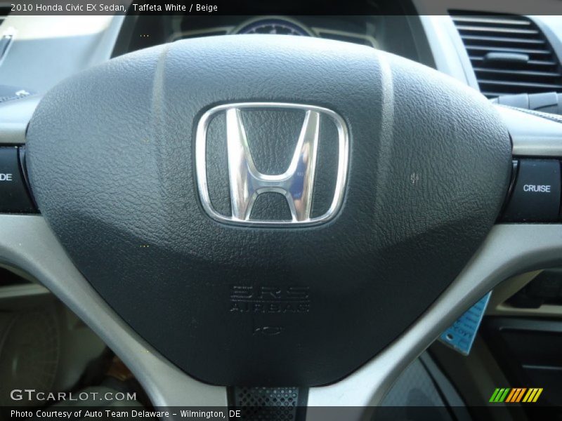 Taffeta White / Beige 2010 Honda Civic EX Sedan