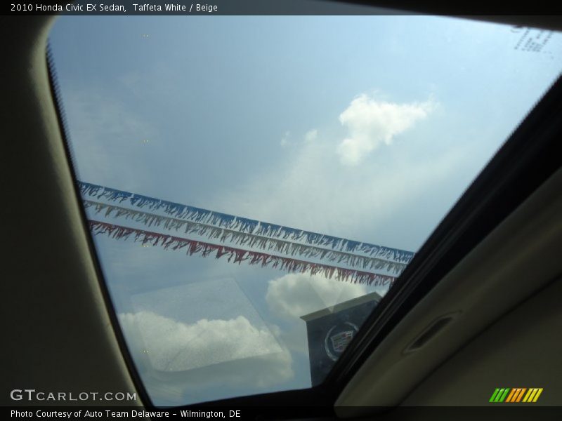 Taffeta White / Beige 2010 Honda Civic EX Sedan