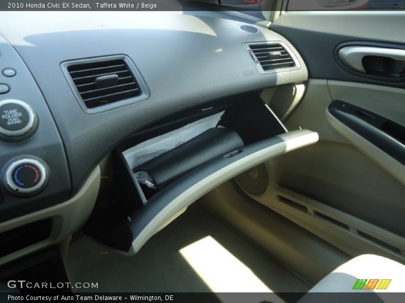 Taffeta White / Beige 2010 Honda Civic EX Sedan