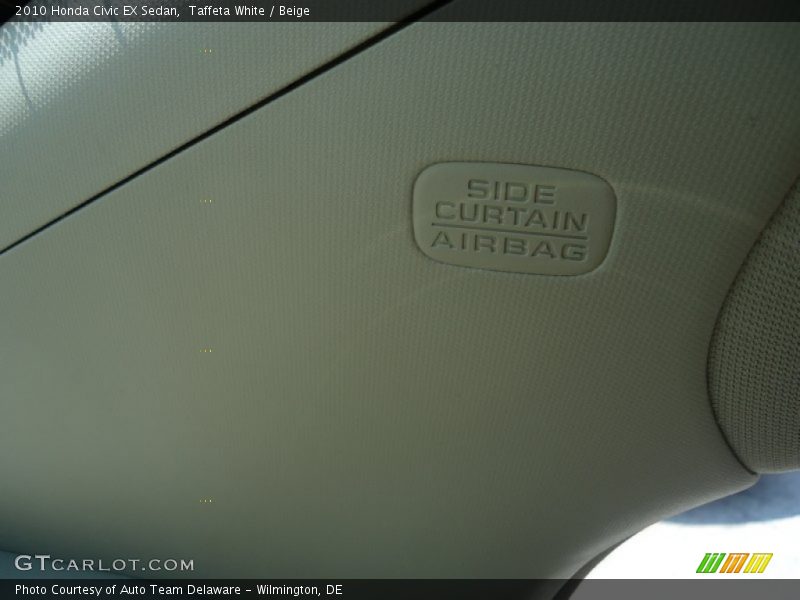 Taffeta White / Beige 2010 Honda Civic EX Sedan