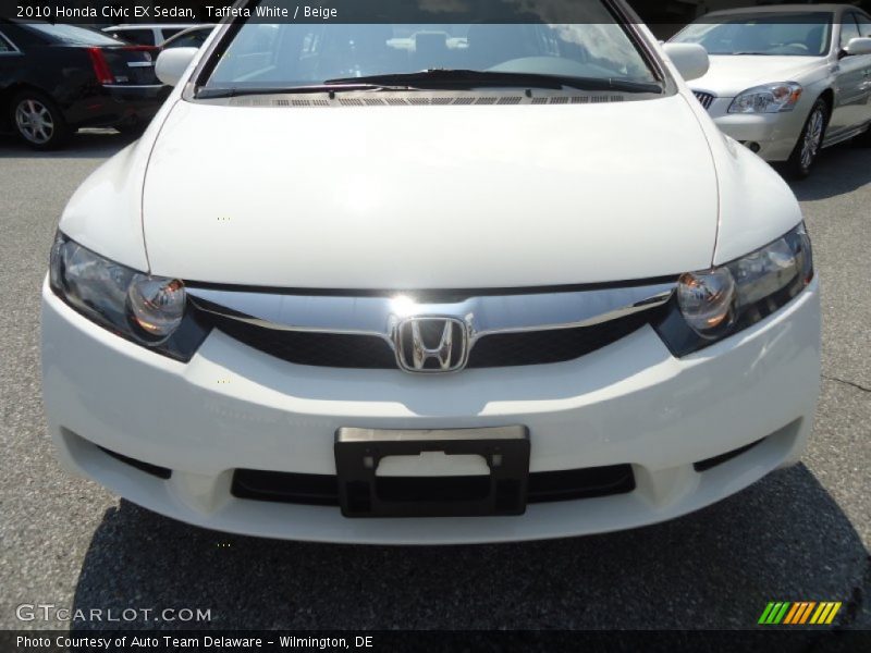Taffeta White / Beige 2010 Honda Civic EX Sedan