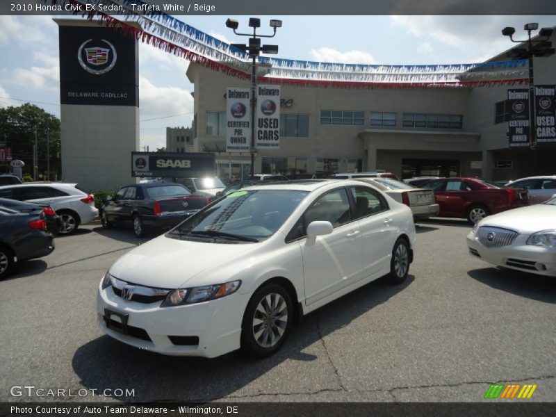 Taffeta White / Beige 2010 Honda Civic EX Sedan