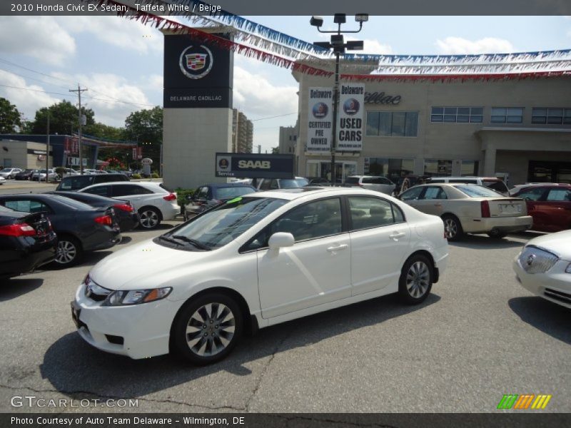 Taffeta White / Beige 2010 Honda Civic EX Sedan