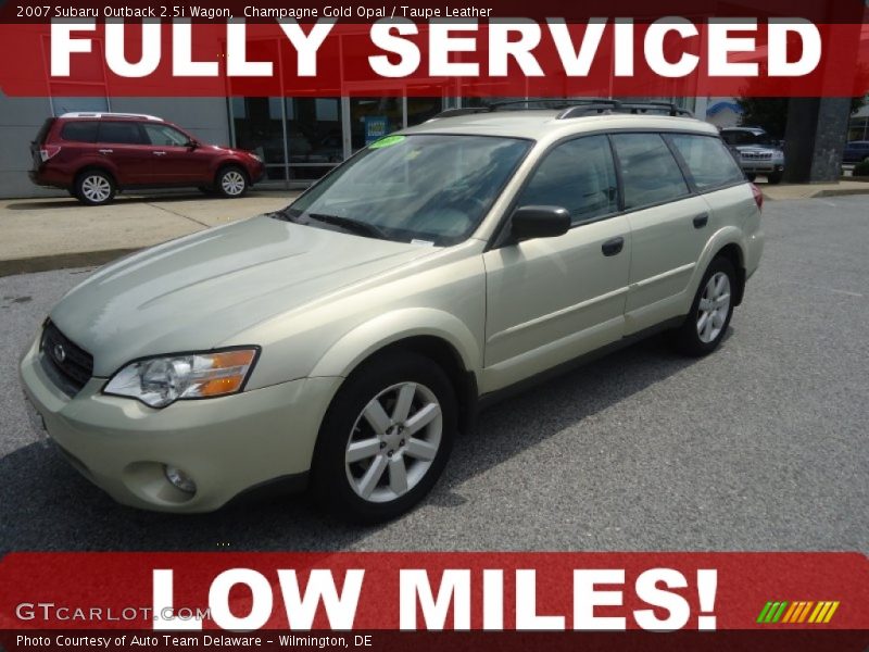 Champagne Gold Opal / Taupe Leather 2007 Subaru Outback 2.5i Wagon