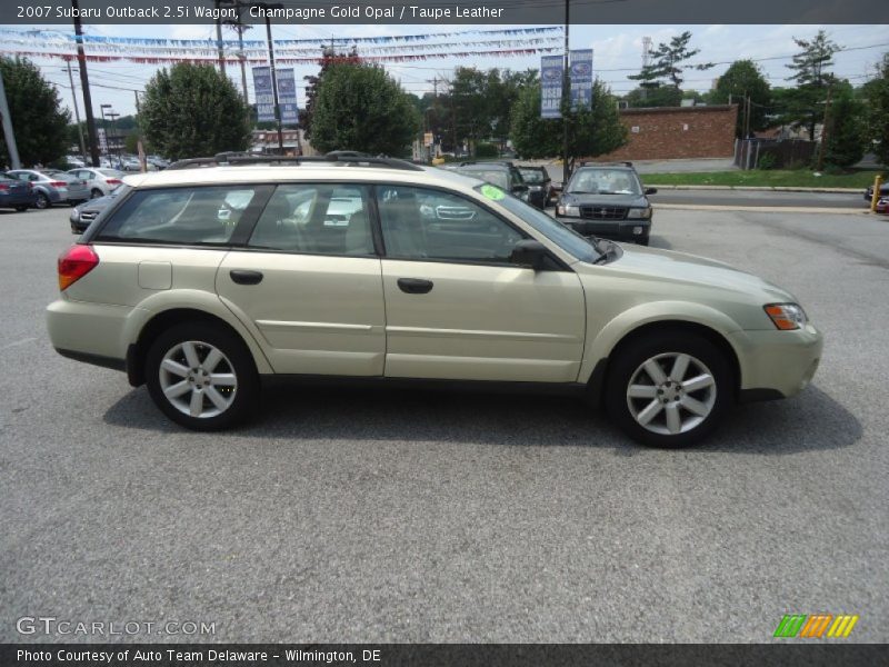Champagne Gold Opal / Taupe Leather 2007 Subaru Outback 2.5i Wagon
