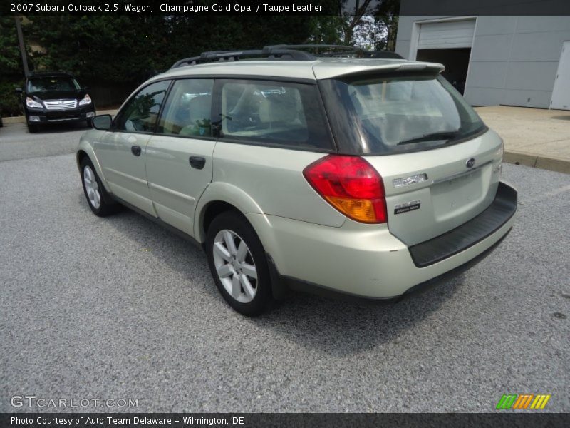 Champagne Gold Opal / Taupe Leather 2007 Subaru Outback 2.5i Wagon