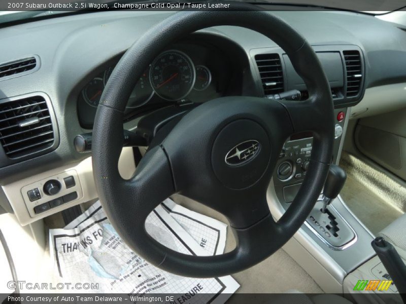 Champagne Gold Opal / Taupe Leather 2007 Subaru Outback 2.5i Wagon