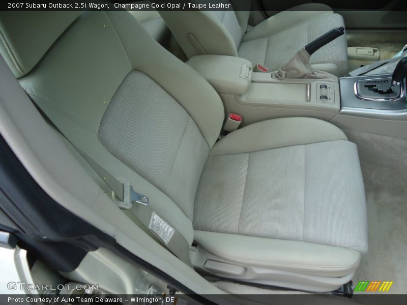 Champagne Gold Opal / Taupe Leather 2007 Subaru Outback 2.5i Wagon