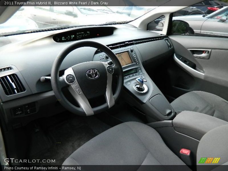 Blizzard White Pearl / Dark Gray 2011 Toyota Prius Hybrid III