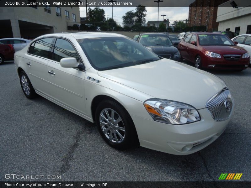 White Diamond Tri-Coat / Cocoa/Cashmere 2010 Buick Lucerne CXL