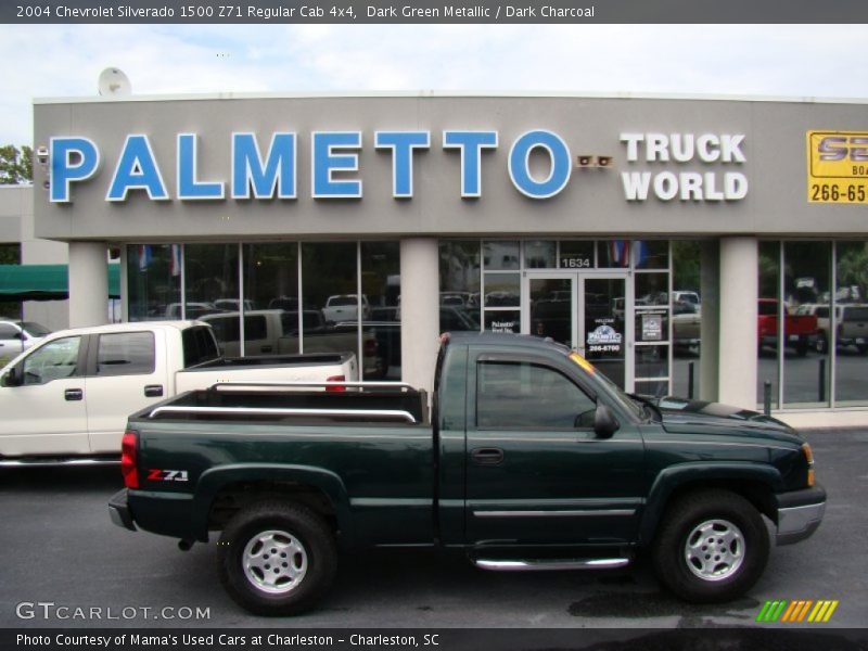 Dark Green Metallic / Dark Charcoal 2004 Chevrolet Silverado 1500 Z71 Regular Cab 4x4
