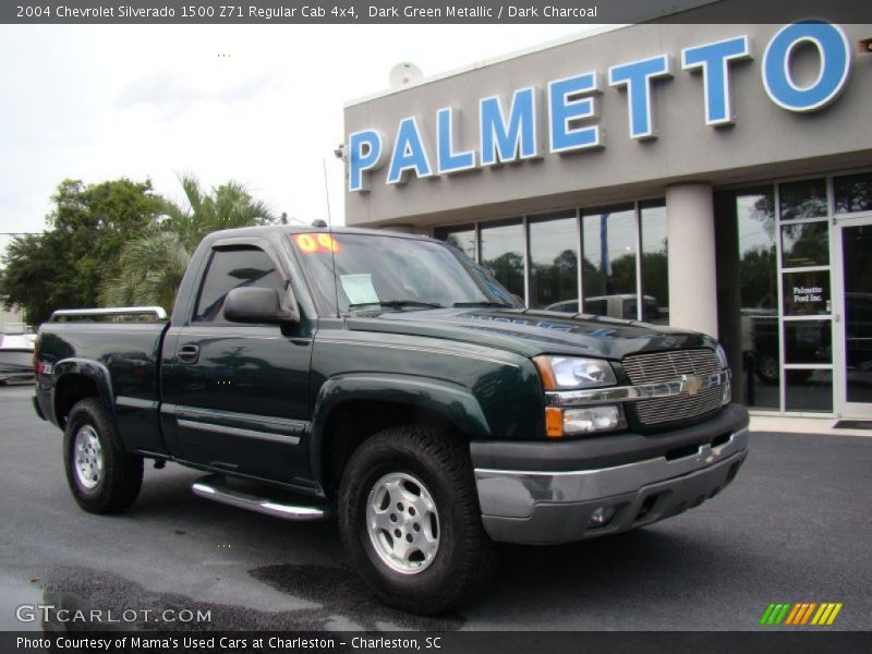 Dark Green Metallic / Dark Charcoal 2004 Chevrolet Silverado 1500 Z71 Regular Cab 4x4