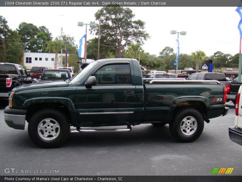 Dark Green Metallic / Dark Charcoal 2004 Chevrolet Silverado 1500 Z71 Regular Cab 4x4