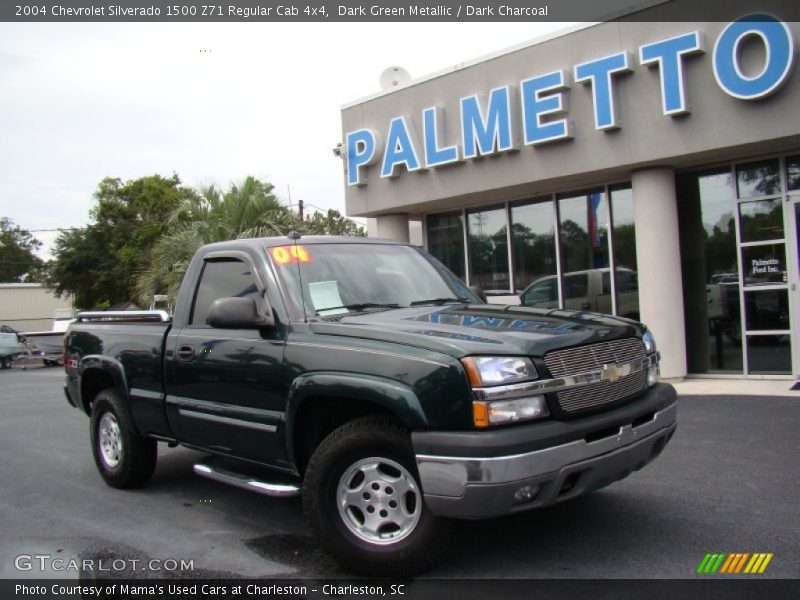 Dark Green Metallic / Dark Charcoal 2004 Chevrolet Silverado 1500 Z71 Regular Cab 4x4