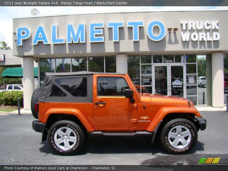 Mango Tango Pearl / Black/Dark Saddle 2011 Jeep Wrangler Sahara 4x4