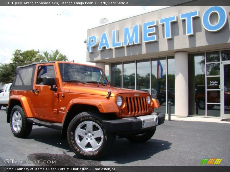 Mango Tango Pearl / Black/Dark Saddle 2011 Jeep Wrangler Sahara 4x4