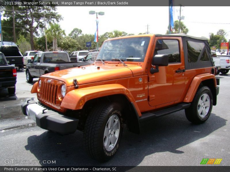 Mango Tango Pearl / Black/Dark Saddle 2011 Jeep Wrangler Sahara 4x4