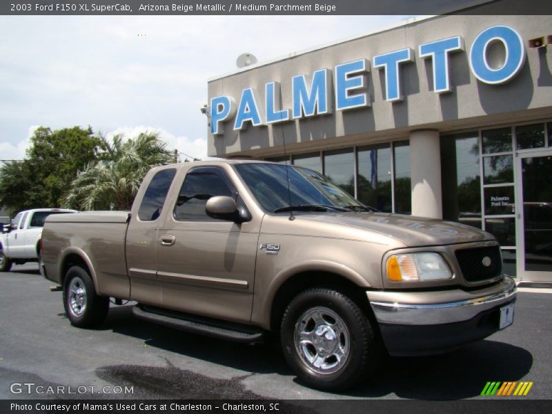 Arizona Beige Metallic / Medium Parchment Beige 2003 Ford F150 XL SuperCab