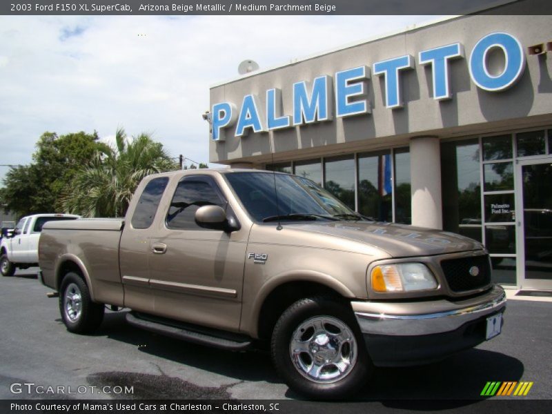 Arizona Beige Metallic / Medium Parchment Beige 2003 Ford F150 XL SuperCab