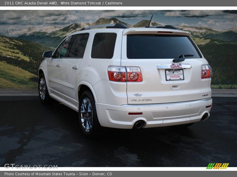 White Diamond Tintcoat / Cashmere 2011 GMC Acadia Denali AWD