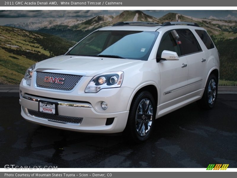 White Diamond Tintcoat / Cashmere 2011 GMC Acadia Denali AWD