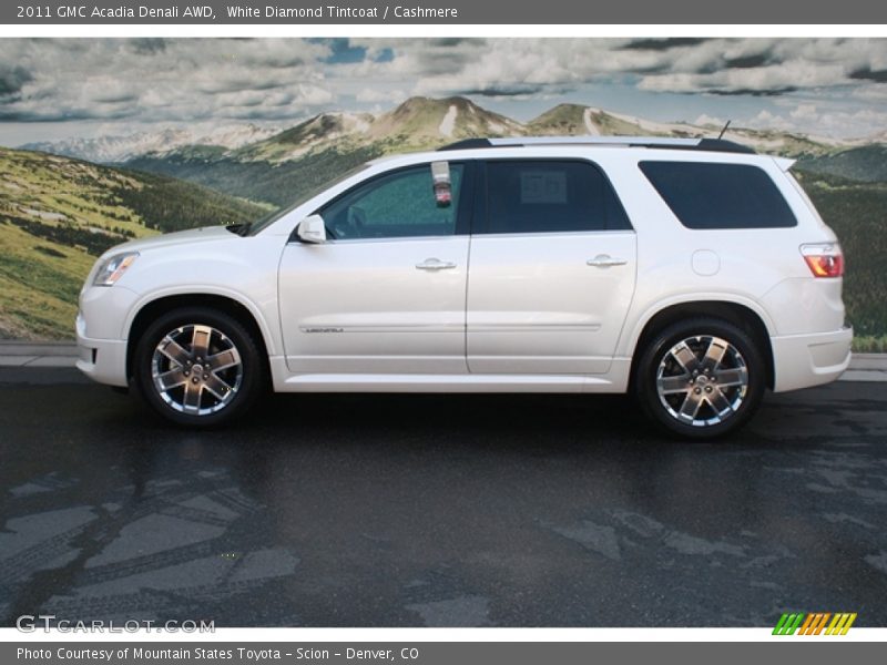 White Diamond Tintcoat / Cashmere 2011 GMC Acadia Denali AWD