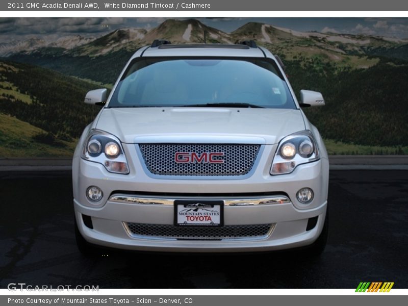 White Diamond Tintcoat / Cashmere 2011 GMC Acadia Denali AWD