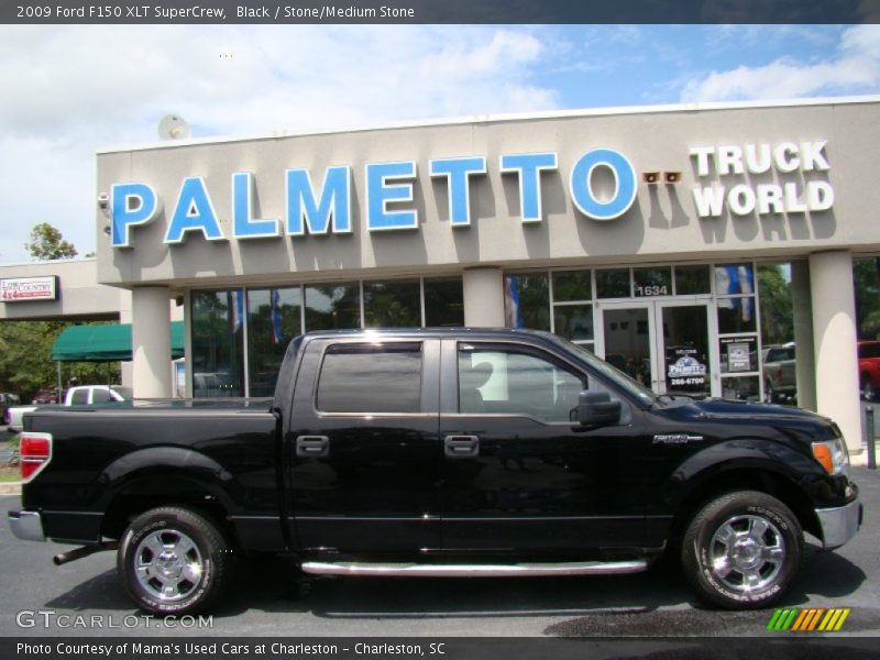 Black / Stone/Medium Stone 2009 Ford F150 XLT SuperCrew