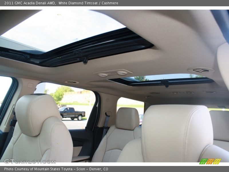 White Diamond Tintcoat / Cashmere 2011 GMC Acadia Denali AWD