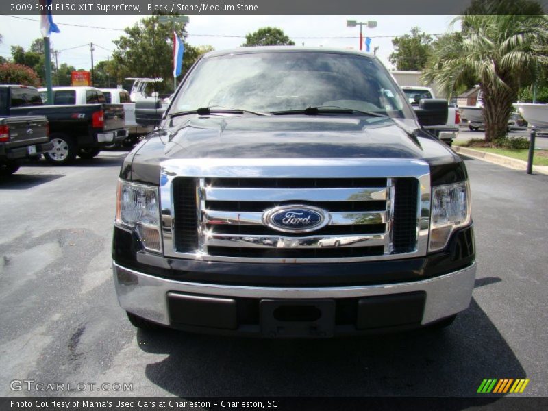 Black / Stone/Medium Stone 2009 Ford F150 XLT SuperCrew