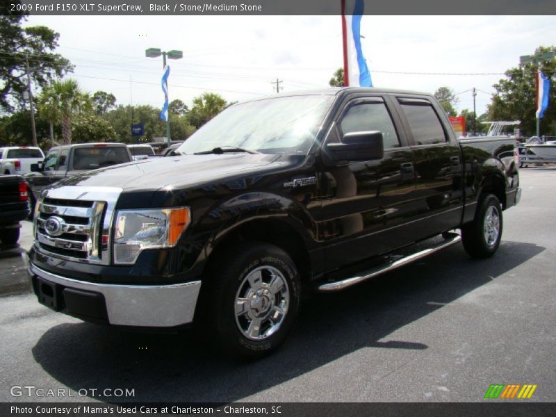 Black / Stone/Medium Stone 2009 Ford F150 XLT SuperCrew