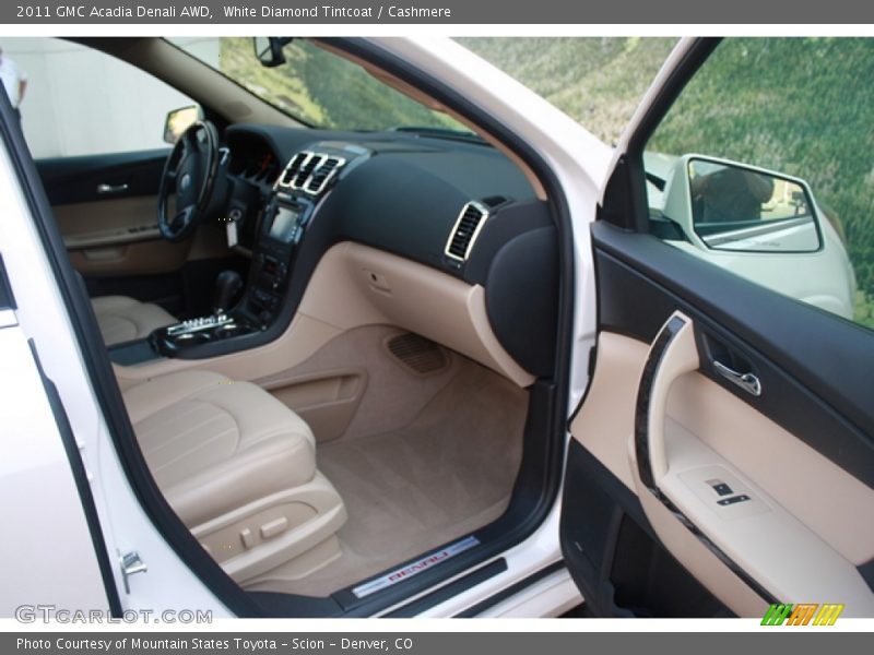 White Diamond Tintcoat / Cashmere 2011 GMC Acadia Denali AWD