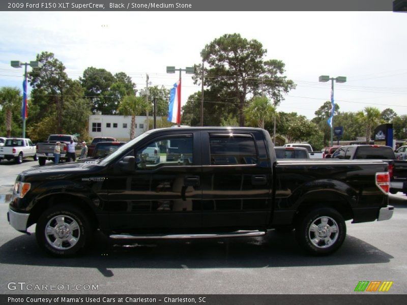 Black / Stone/Medium Stone 2009 Ford F150 XLT SuperCrew
