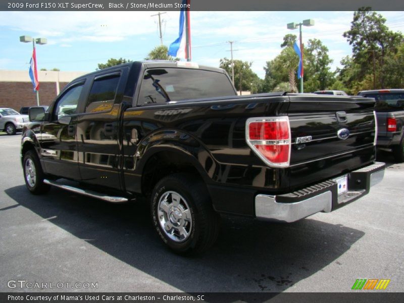 Black / Stone/Medium Stone 2009 Ford F150 XLT SuperCrew