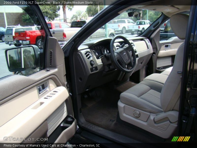Black / Stone/Medium Stone 2009 Ford F150 XLT SuperCrew