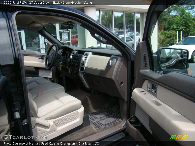 Black / Stone/Medium Stone 2009 Ford F150 XLT SuperCrew