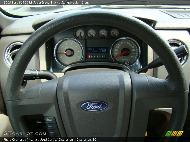 Black / Stone/Medium Stone 2009 Ford F150 XLT SuperCrew