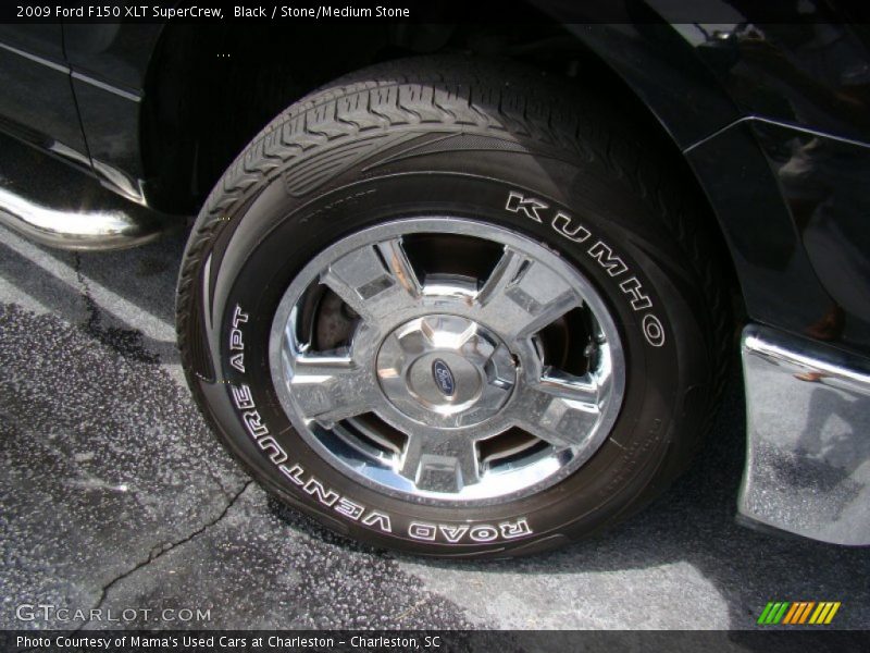 Black / Stone/Medium Stone 2009 Ford F150 XLT SuperCrew