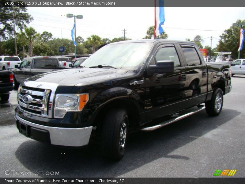 Black / Stone/Medium Stone 2009 Ford F150 XLT SuperCrew