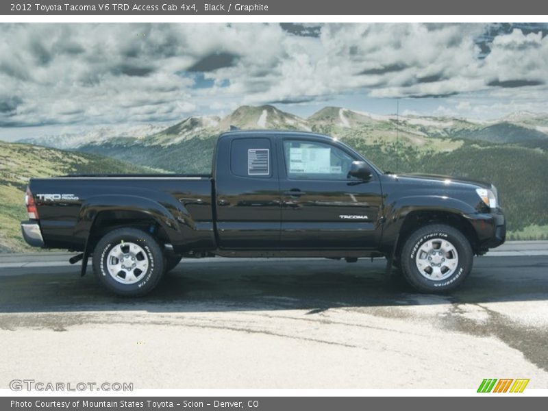 Black / Graphite 2012 Toyota Tacoma V6 TRD Access Cab 4x4