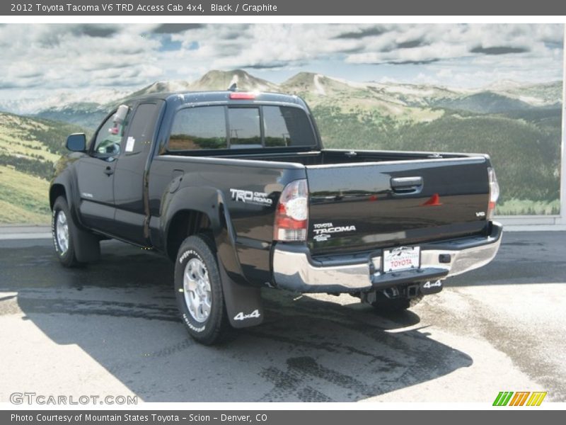 Black / Graphite 2012 Toyota Tacoma V6 TRD Access Cab 4x4