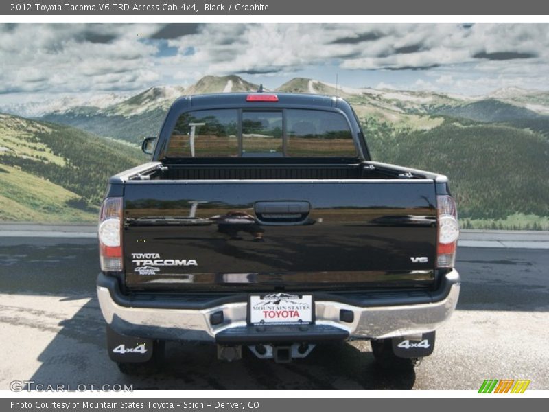 Black / Graphite 2012 Toyota Tacoma V6 TRD Access Cab 4x4