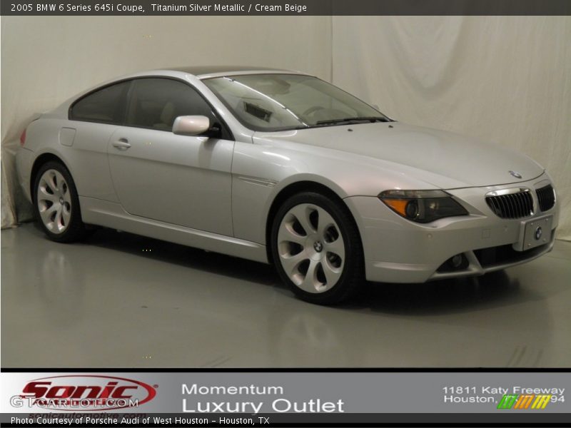 Titanium Silver Metallic / Cream Beige 2005 BMW 6 Series 645i Coupe