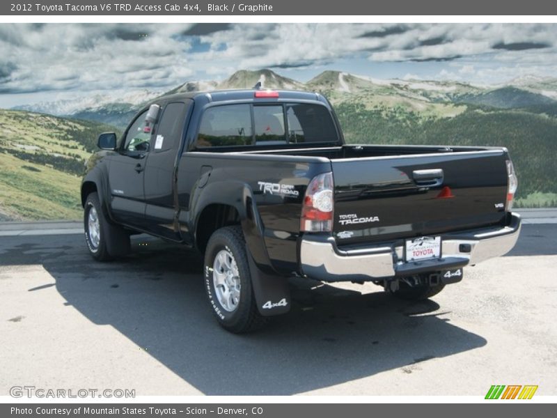 Black / Graphite 2012 Toyota Tacoma V6 TRD Access Cab 4x4